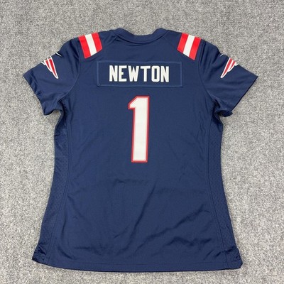 New England Patriots Jersey Womens Large NFL Football Cam Newton 1 Nike On Field