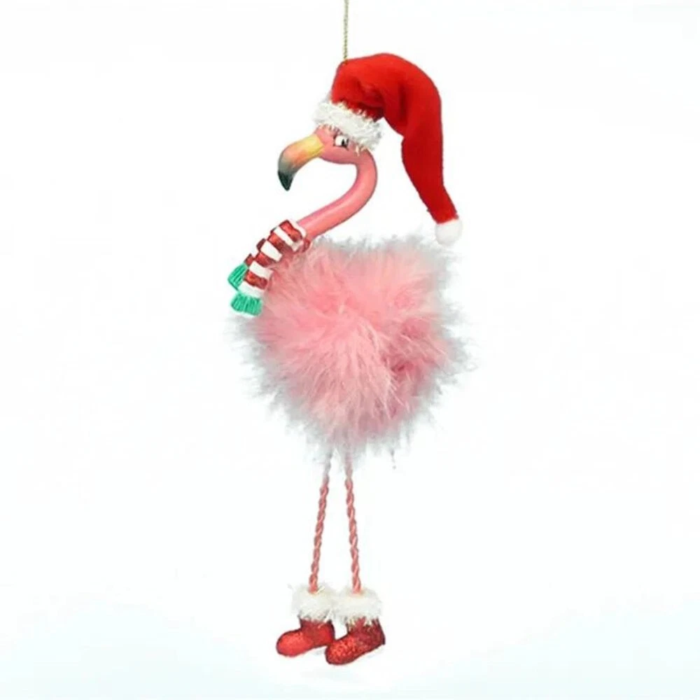 Kurt Adler Flamingo Christmas Ornament - Thumbnail 2
