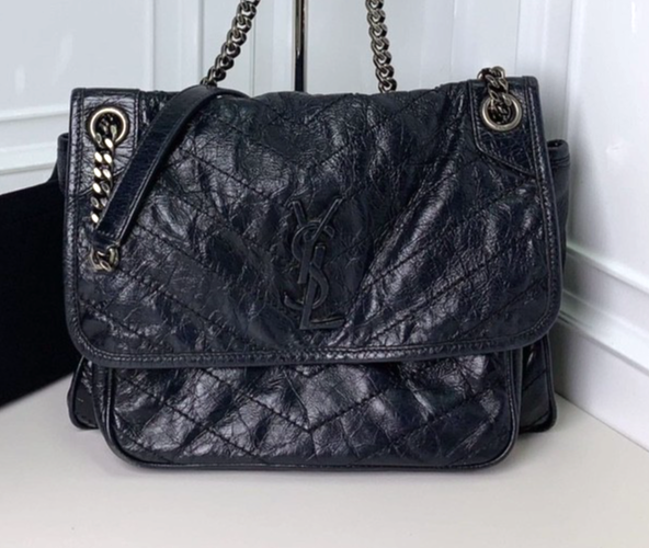 YSL Saint Laurent NIKI Medium Shoulder Bag in Luxe Oil-Waxed Leather Crossbody