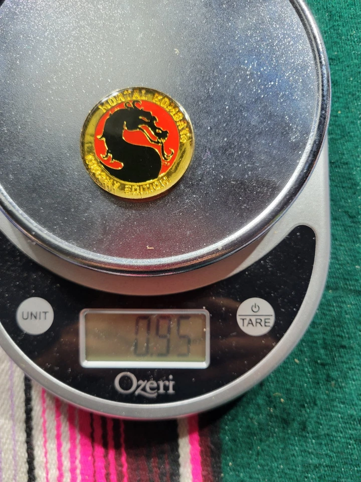 Vintage Mortal Kombat Banhado a Ouro 18k Pog Slammer - Imagem 4 de 4