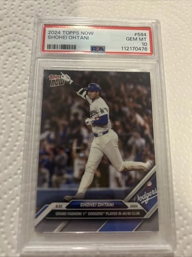SHOHEI OHTANI Topps Now #584  Dodgers 40/40 PSA 10 100% Authentic