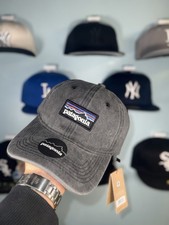 Patagonia Cap Grey Strapback Hat Logo Patch Adjustable Dad Cap BNWT One Size