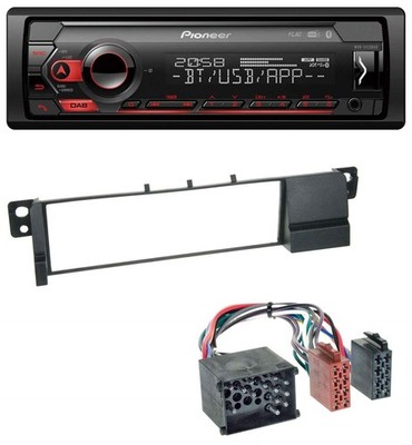 Pioneer MP3 USB DAB Bluetooth Car Stereo for BMW 3 Series E46 (Round Pin, 1998 onwards)