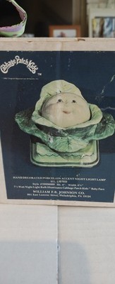 Vintage 1982 Cabbage Patch Kids Porcelain Night Light w/Box & Receipt