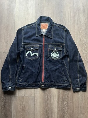 EVISU 3015 DARK BLUE JEAN JACKET MADE IN JAPAN 100% COTTON
