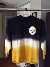 Pittsburgh Steelers Yellow Black Long Sleeve Shirt Ladies Women Small