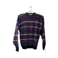 Robert Bruce nwt sweater vintage mens Large multi colored assembled in USA