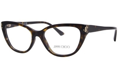 Jimmy Choo JC3011 5002 Eyeglasses Frame Women's Havana Full Rim Cat Eye 52mm