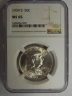NGC MS 65 1959-DFranklin Half Dollar