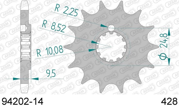 Husqvarna TC 85 Small Wheels 85 Ritzel Afam 94202-14 Kette 428 2014-2017-image