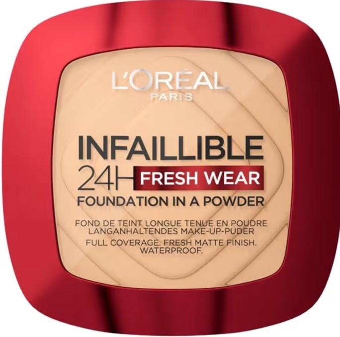 Fond de teint L'Oréal Infaillible 24h poudre veloutée haute couvrance 20 Ivoire