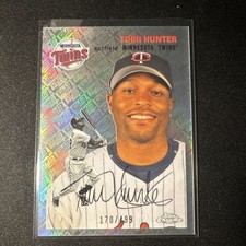 Topps Chrome Platinum #424 Torii Hunter Twins Refractor  /499 2023