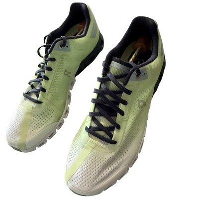 onCloud flow Mens Workout Walk Running Shoes Lime Grn/Blk/Wht Size 10.5 B *READ