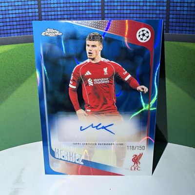 Topps Chrome UEFA Club Competitions 2025/26 Milos Kerkez Auto #CA-MZ /150