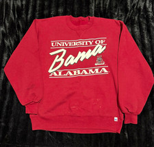 Vintage 90s Russell Athletic Alabama Crimson Tide Red Crewneck Sweatshirt