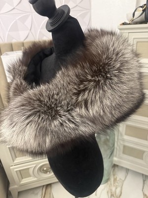 Saga Furs Silver Fox Fur Thick Pelts 3 Way Scarf Collar Wrap 