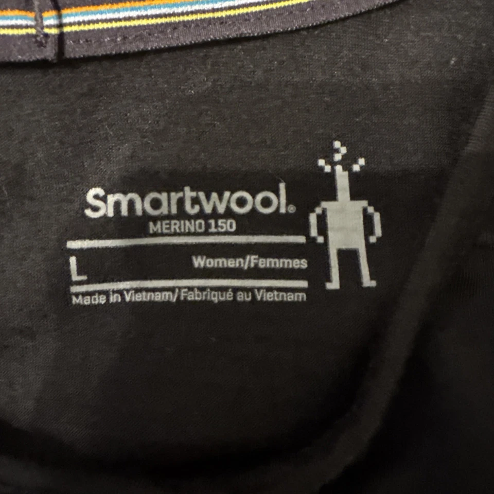 Vestido Smartwool Negro Lana Merino Cerradura Espalda Manga Corta Mujer’s Talla Grande Foto 4 de 4