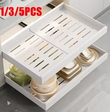 5X Pull Out Cabinet Organizer Slide Out Drawer Storage Shelves Cupboard Kitchen