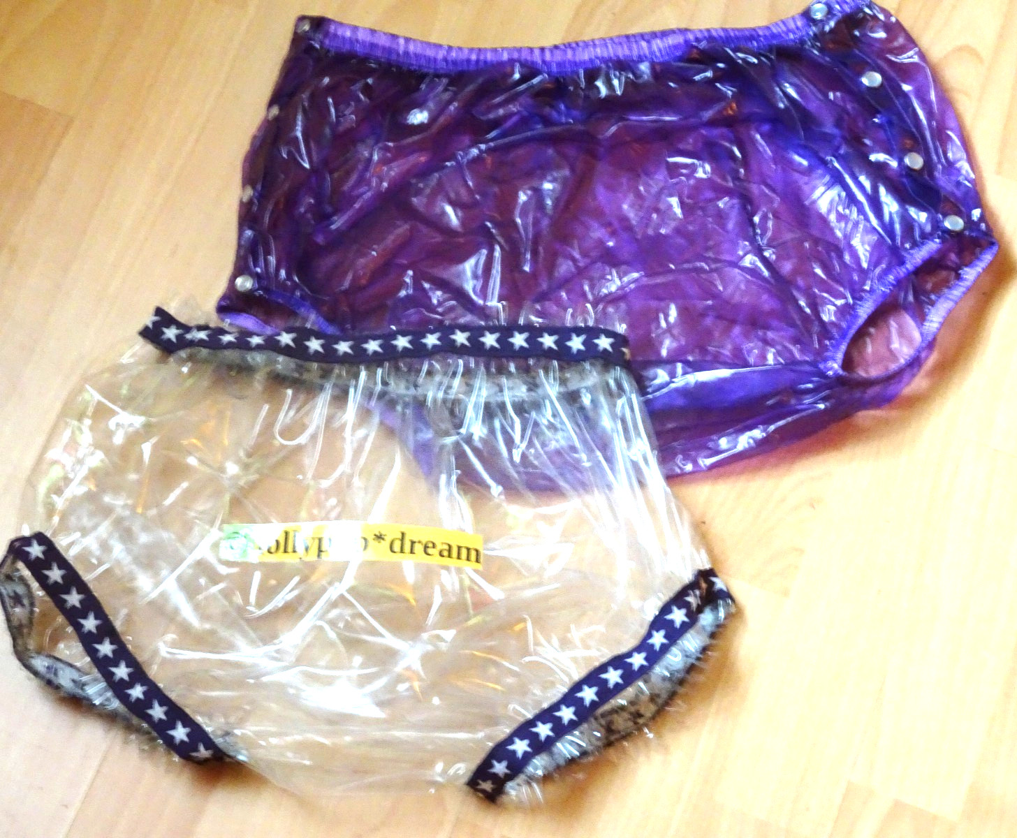 2 Stück PVC Weichfolie WINDELSLIP KNÖPFERHOSE WINDELHOSE Erwachsene NEU XL