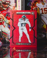 2022 Panini Obisidan #153 Jermaine Johnson II Red Flood /29