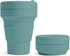 STOJO On-The-Go Collapsible Coffee Cup - 12oz / 355ml - Reusable & Foldable Sil