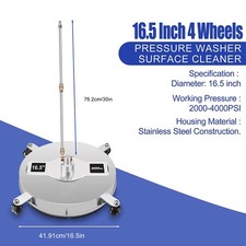 New Heavy Duty Surface Cleaner For Driveway Power Washer 2 High Pressure Nozzles