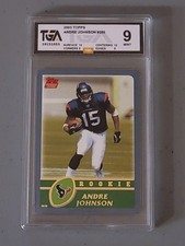 2003 Topps Andre Johnson #380 Rookie Graded TGA 9 Houston Texans HOF
