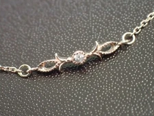 agete K10 Milgrain Diamond Bracelet Agete Pink Gold 0.014ct Bracelet