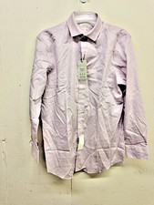 Perry Ellis Men's Portfolio Performance Tech Slim Fit Dress Shirt-LAV FOG-LARGE