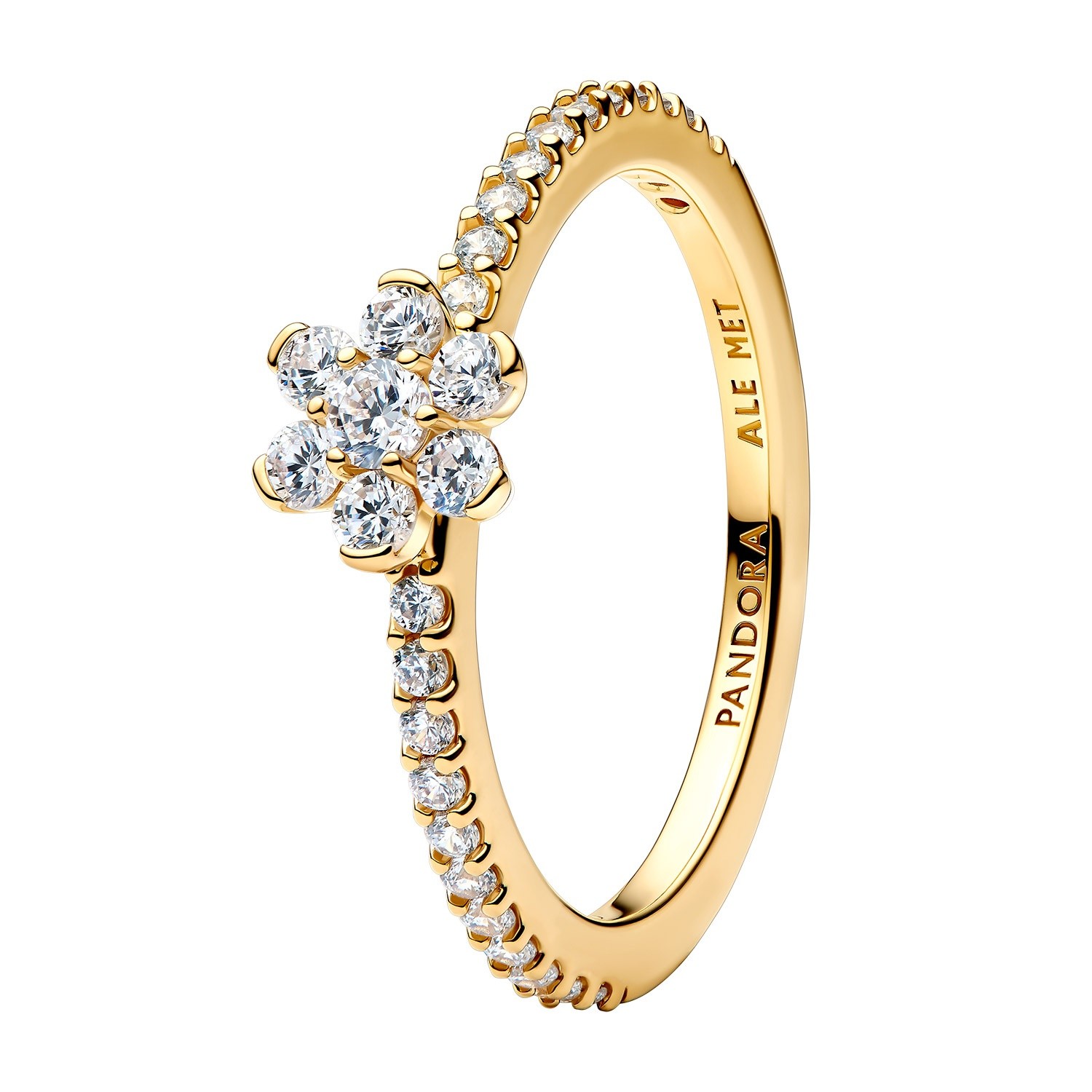 PANDORA Schmuck Damenring Funkelnde Blume Goldfarben 164499C01 15690₽