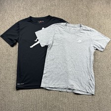 Nike Youth L 12-13 Air Jordan Tee Shirt Lot Performance Jumpman Chest Logo