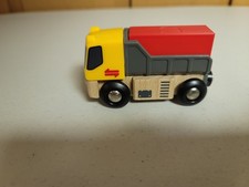 Brio World Wooden Railway Train Yellow Dump Truck  Red Magnetic Cargo