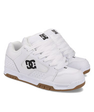 DC SHOES UOMO COILER TRAINERS.NUOVA SCATOLA PELLE BIANCA GOMMA GOMMA SCARPE SKATE S26
