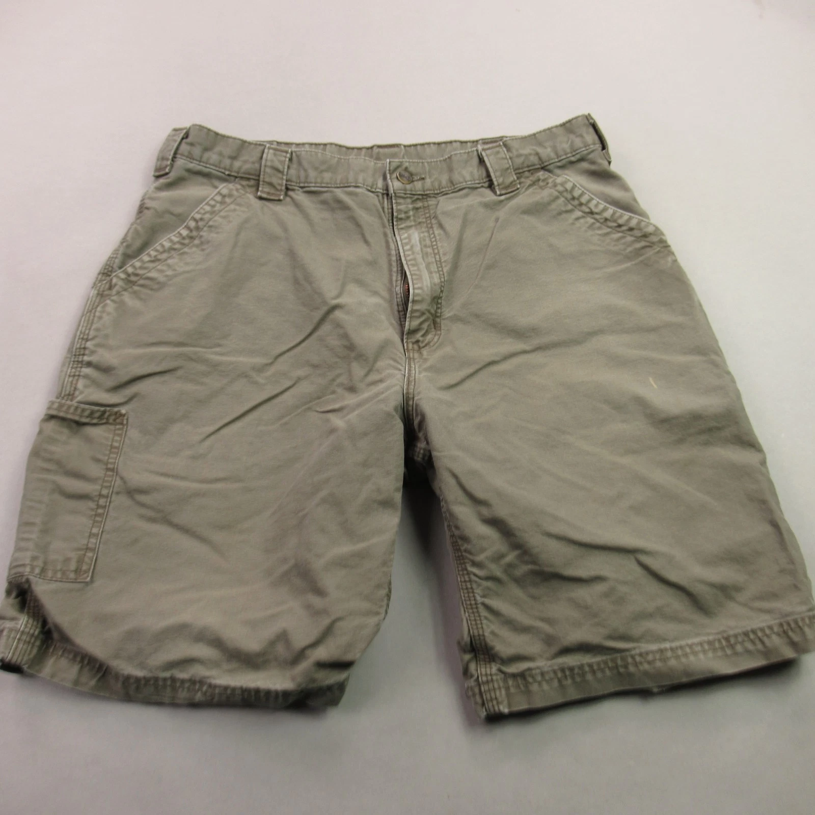 Carhartt Shorts Mens 38 Pockets Chino Regular Fit Outdoors Gray