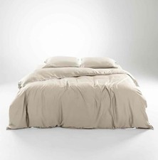 OLIVE  CRATE 100 Lyocell Tencel EUCALYPTUS - KING DUVET COVER OATMEAL