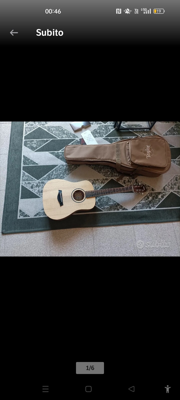 Taylor Baby Taylor BT1e chitarra acustica 3/4 6 corde beige custodia destrorso foto 6