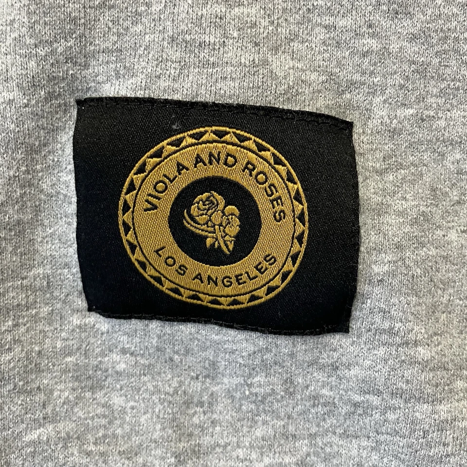 Moletom Viola Roses Los Angeles Feminino Tamanho Grande Cinza 3/4 Zíper Serviço de Fornecimento - Imagem 3 de 4