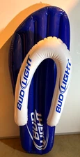 BUD LIGHT BEER POOL INFLATABLE FLIP FLOP 34" LONG BAR MANCAVE DECORATION VG 2012