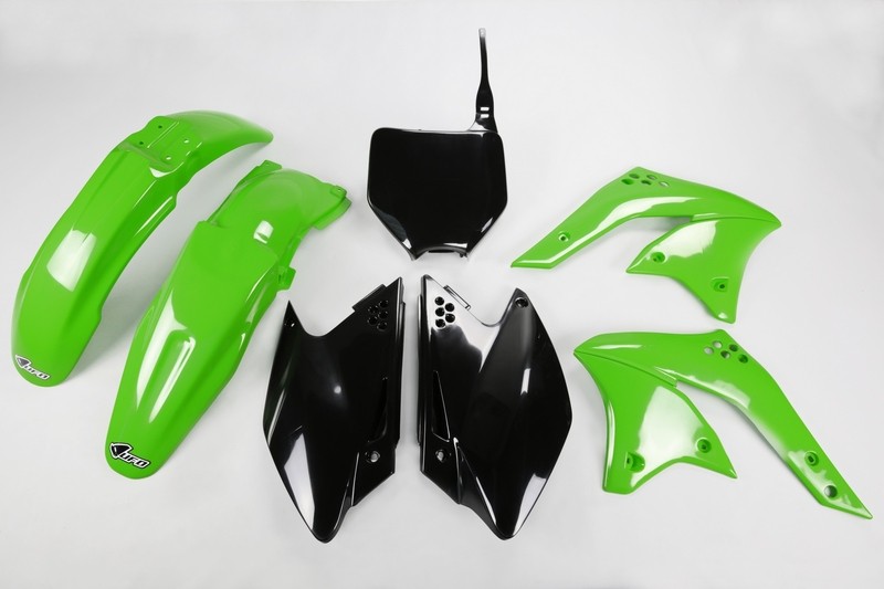 Kit plastique UFO KX250F 2008 en polypropylène injecté haute résistance aux chocs