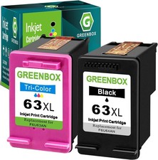 GREENBOX 63XL Ink Cartridge Replacement for HP OfficeJet 3830 525