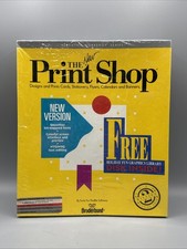 1989 The New Print Shop Computer PC 3.5"  5.25" Broderbund IBM Sealed