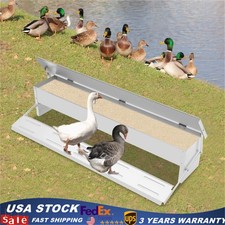 Automatic Chicken Feed Trough Feeder Poultry Trough Chicken Feeder Floor Stand