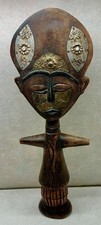 Ashanti Fertility God Doll Carved Wooden Statue Asante Ghana Tribal Art African