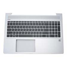 New Silver Palmrest w/ Backlit Keyboard L45090-001 For HP ProBook 450 G6 450 G7