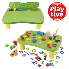 Playtive Knet Set Spieltisch 42 teilig Kinder Knete Set Knetmasse Spielknete Neu