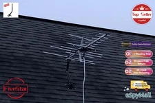 High Gain Yagi Digital TV Antenna 300 Mile for 4K & 1080p HD Signals