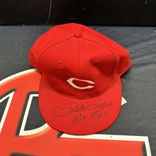 Pete Rose Autographed Cincinnati Reds Pro Model “Hit King” Inscribed Hat Beckett