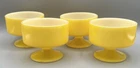 Vtg Federal Glass Set Of 4 Yellow Dessert Cups