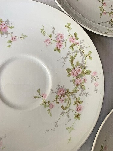 Theodore Haviland Limoges France piattino Schleiger 322 rose rosa - Foto 7 di 9