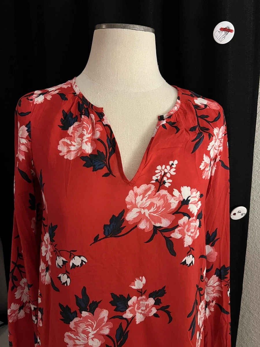 old navy red blouse